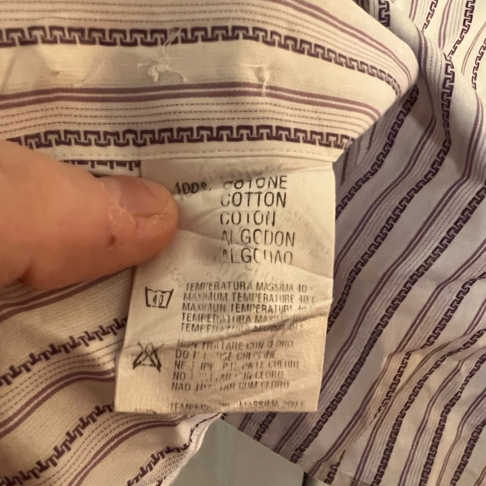 Versace Collection Greek Key Print Button Down - Picture 5 of 5